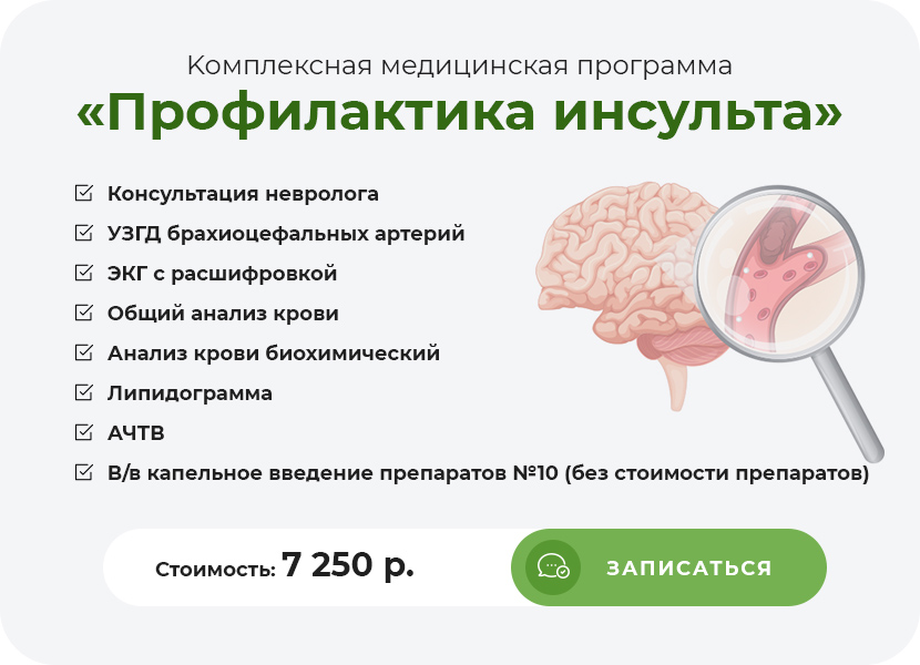 комплексная медицинская программа Профилактика инсульта